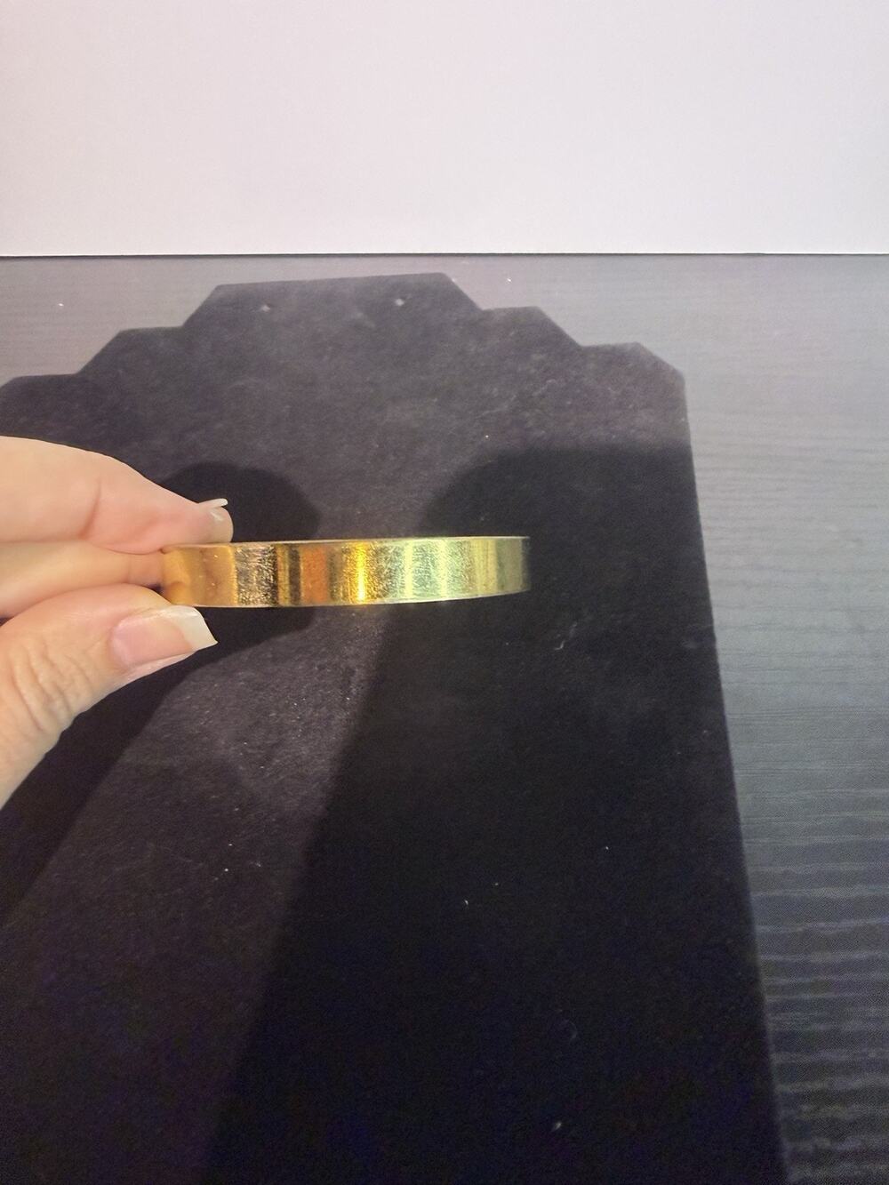 J.CREW Gold Tone Hinged Bangle Bracelet Rhinestone Accent Stacking Cuff